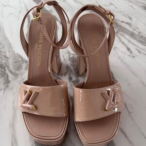 Louis Vuitton Nude Platform Heels